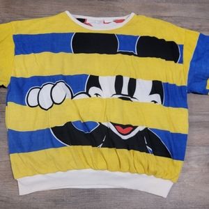Vintage 90s Disney Mickey & Co  J. G. Hook Reversible Sweatshirt AOP Adult OSFA
